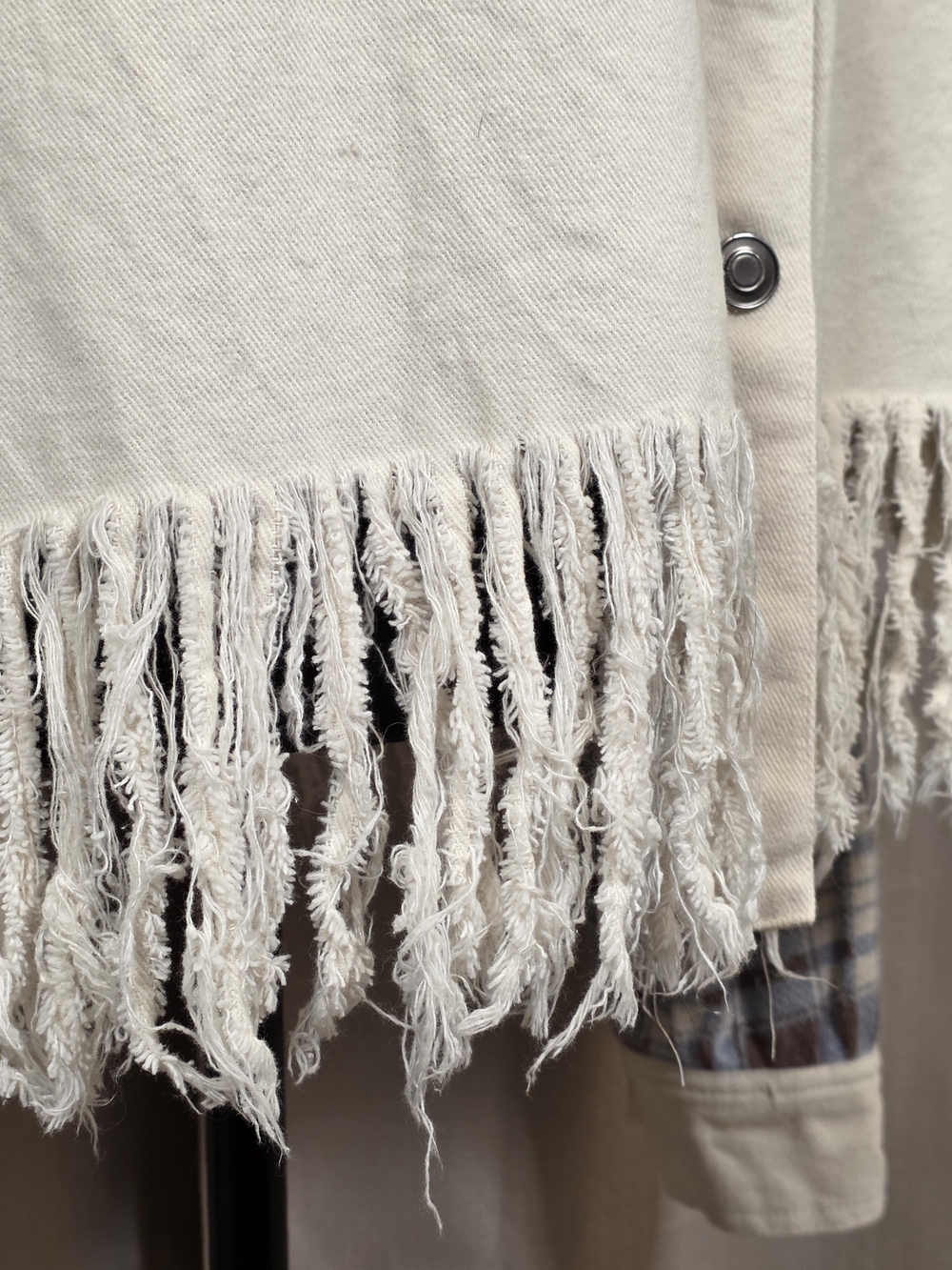 Oli & Hali Boho Fringe Hooded Jacket Oversized Shacket Large - Picture 7 of 14